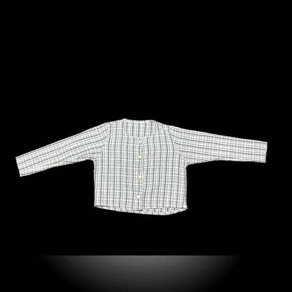 Tweed Material 3/4 Sleeve Cardigan - Picture 3 of 5